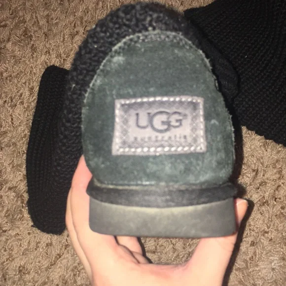 UGG Black Knit Winter Boots - Picture 3 of 4